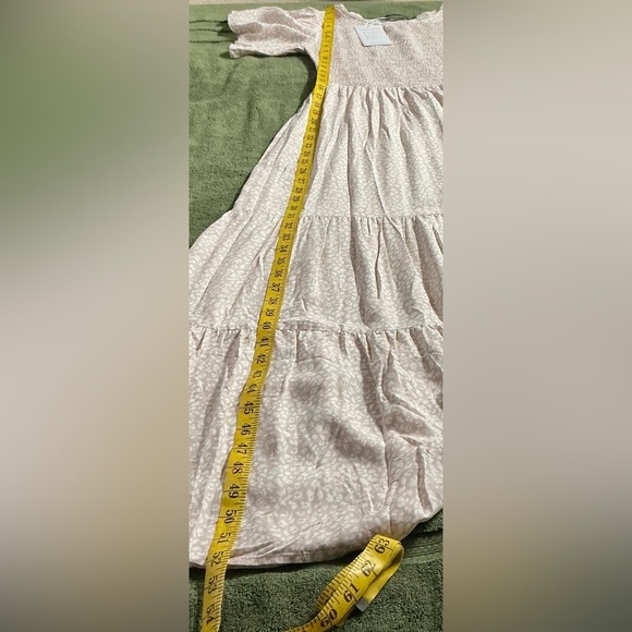 Zesica Tan Brown Tiered A-Line Maxi Dress for Casual Wear - Picture 8 of 8